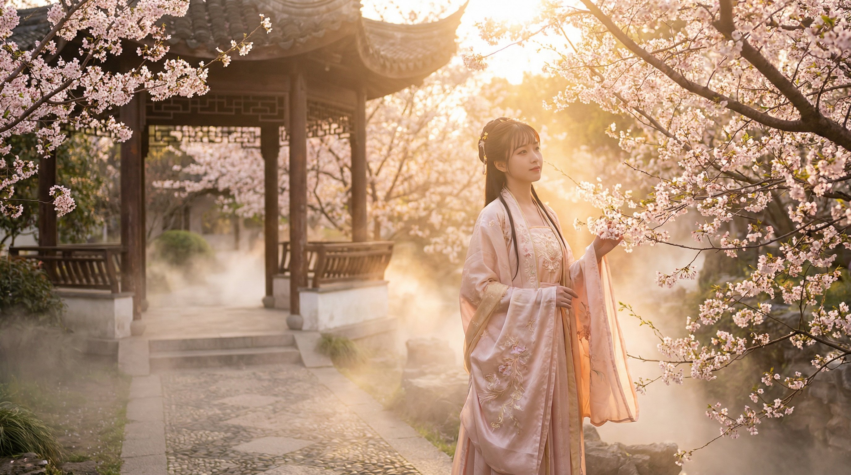 后座激情视频：古风汉服美少女写真